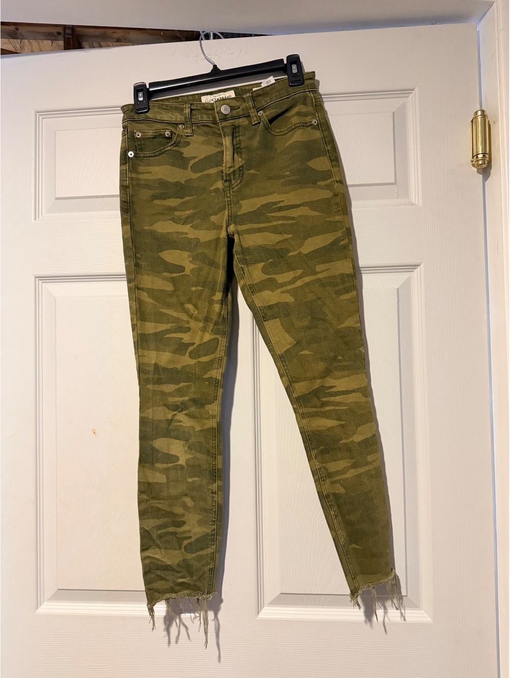 Lucky Brand camo skinny jeans